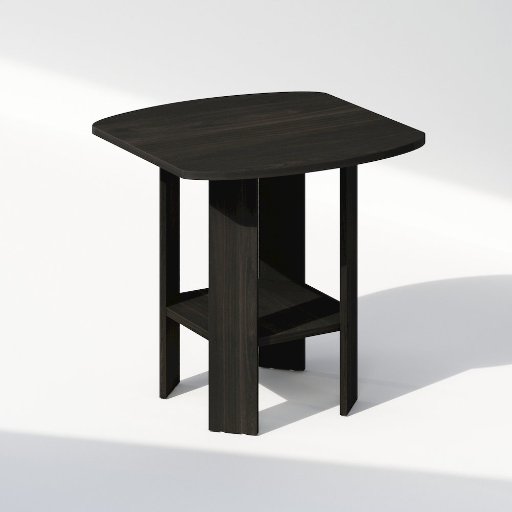 Tidur Simple Design Bedside Table Nightstand, Espresso