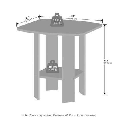 Tidur Simple Design Bedside Table Nightstand, Espresso