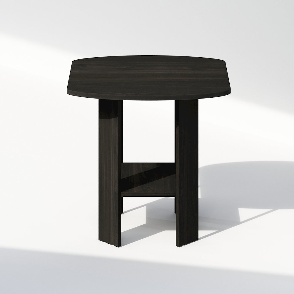 Tidur Simple Design Bedside Table Nightstand, Espresso