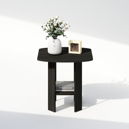 Tidur Simple Design Bedside Table Nightstand, Espresso