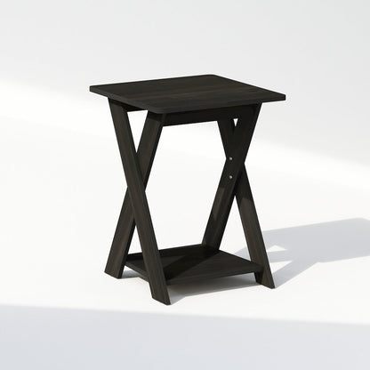 Tidur Criss-Crossed Nightstand, Bedside Table, Espresso