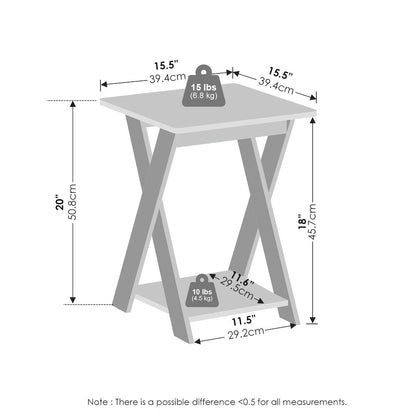 Tidur Criss-Crossed Nightstand, Bedside Table, Espresso