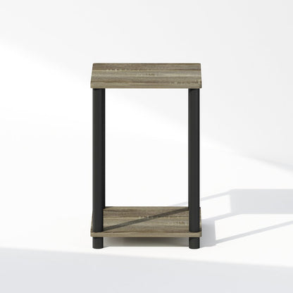 Turn-N-Tube Nightstand, Bedside Table, French Oak/Black