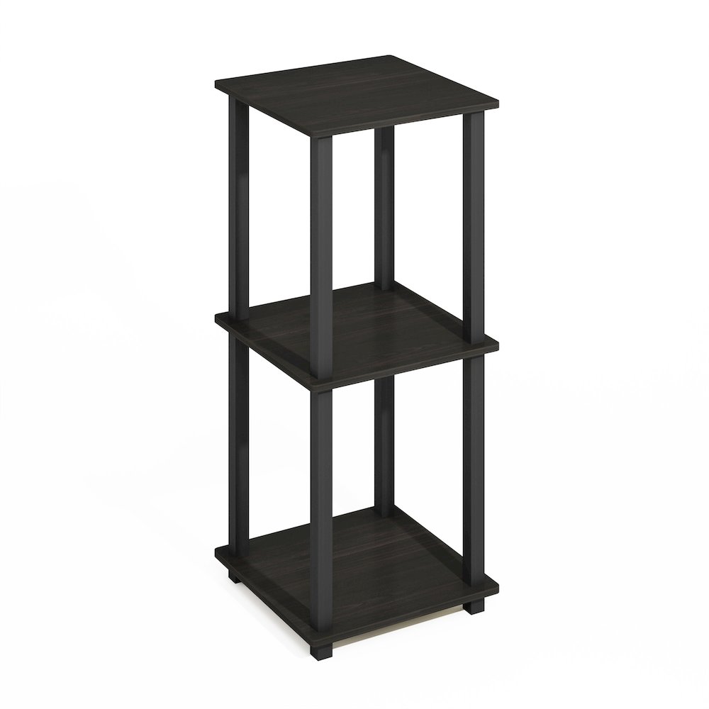 Turn-N-Tube Easy Assembly Stackable Bookcase, Bookshelf, Espresso/Black