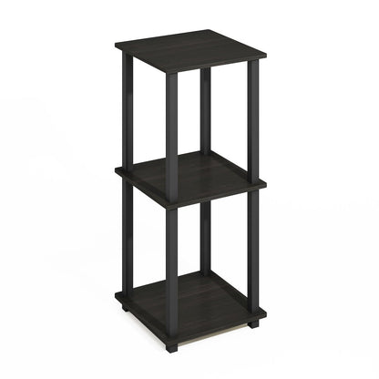 Turn-N-Tube Easy Assembly Stackable Bookcase, Bookshelf, Espresso/Black