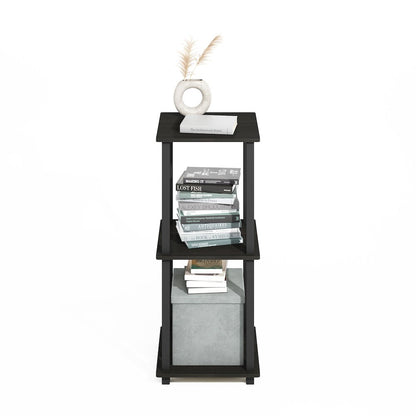 Turn-N-Tube Easy Assembly Stackable Bookcase, Bookshelf, Espresso/Black