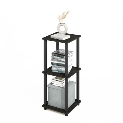 Turn-N-Tube Easy Assembly Stackable Bookcase, Bookshelf, Espresso/Black
