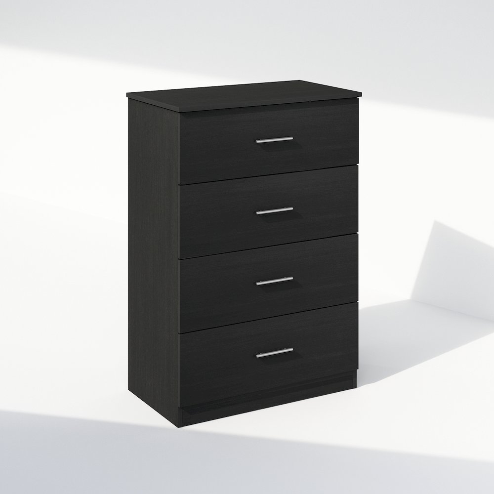 Hermite 4-Drawer Kitchen & Dining Sideboard Buffet Storage, Americano