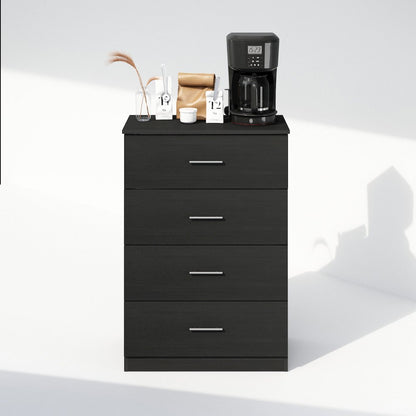 Hermite 4-Drawer Kitchen & Dining Sideboard Buffet Storage, Americano