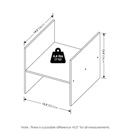 H-Shelf Cube Organizer, Fits into Furinno Extra Thick Cubes