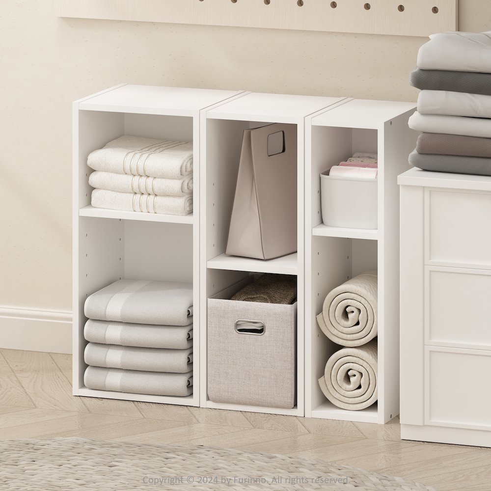 Reed 2-Tier Multipurpose Clothing & Closet Storage Organizer Shelf, 8-Inch Width