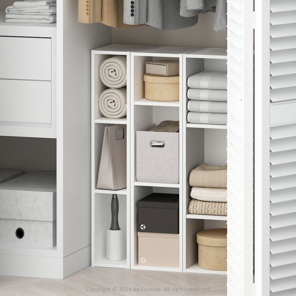 Reed 3-Tier Multipurpose Clothing & Closet Storage Organizer Shelf