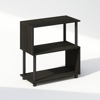 Reed 3-Tier S-Shaped Bookcase, Bookshelf, Espresso