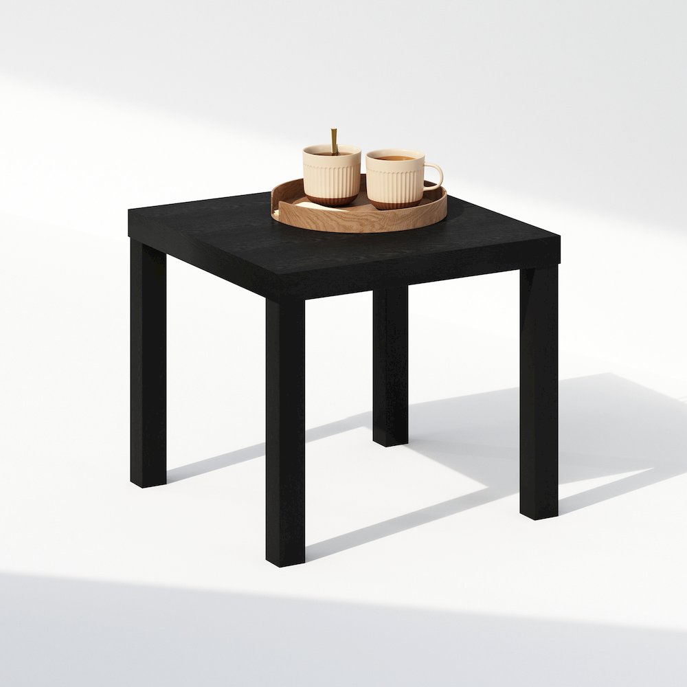 Simple Square Coffee Table, Side Table, Black