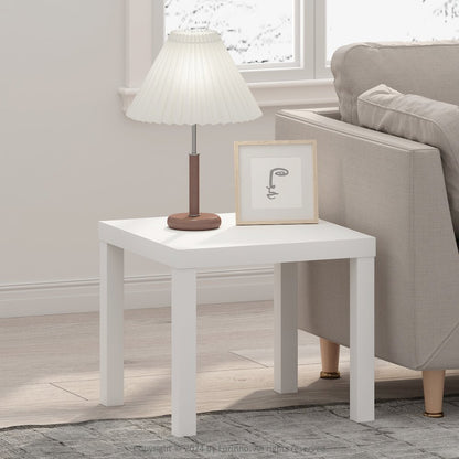 Simple Square Coffee Table, Side Table, Set of 2, White