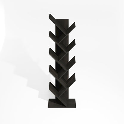 Tree Bookshelf 9-Tier Floor Standing Tree Bookcase, Black Espresso