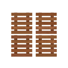 Outdoor Vertical Wall Planter, Set of 4 Wooden Hanging Planters, Light Wood