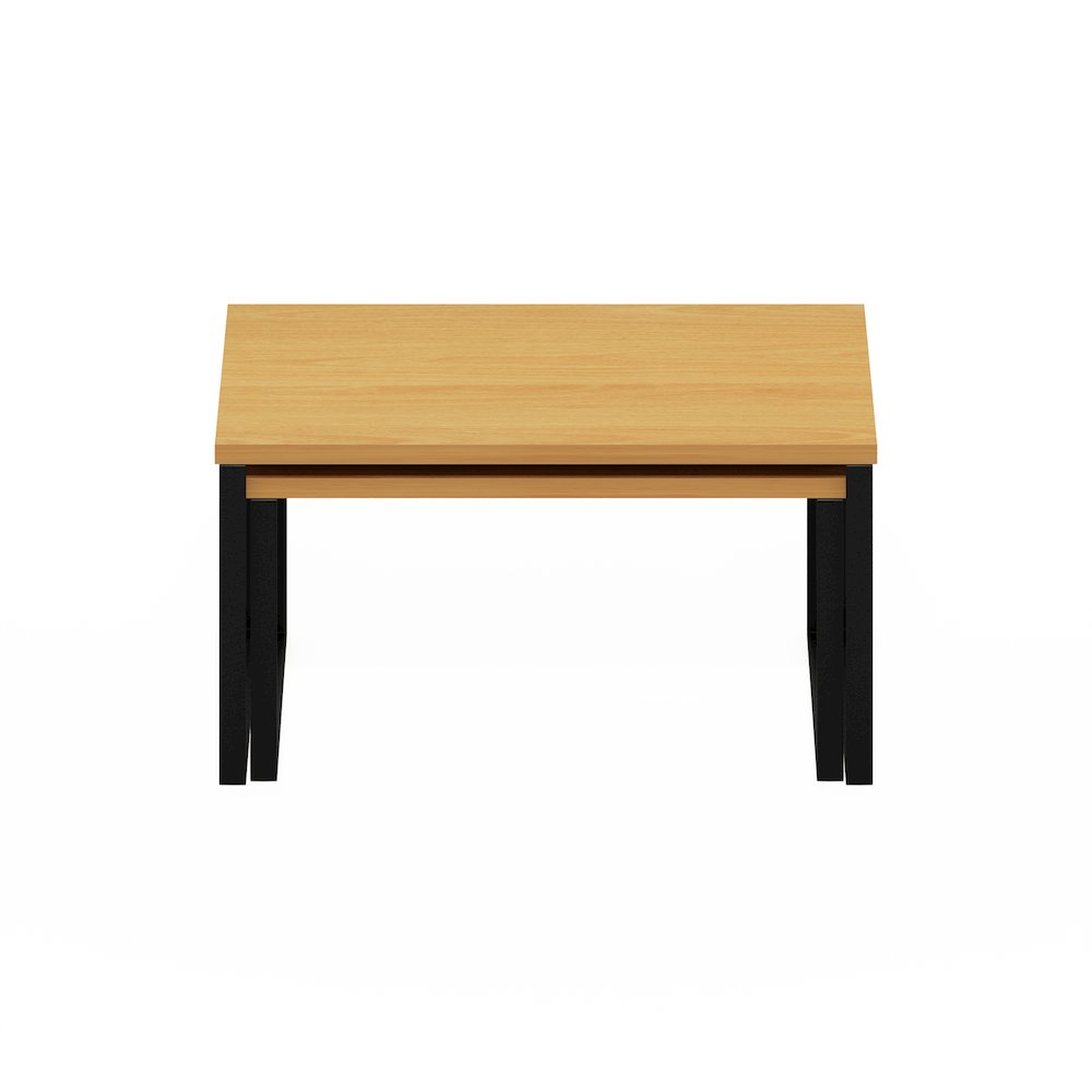 Stackable Kitchen Counter Shelves, Set of 2, Beech/Black