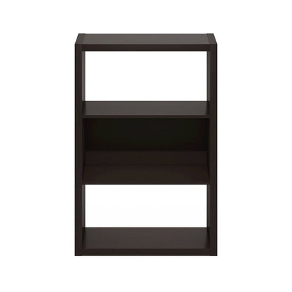 Viola 3-Tier Open Shelf Bookcase, Bookshelf, Dark Oak