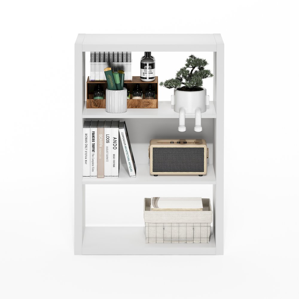 Viola 3-Tier Open Shelf Bookcase, Bookshelf, White