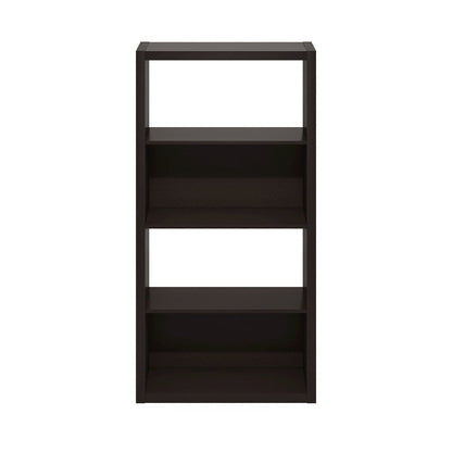 Viola 4-Tier Open Shelf Bookcase, Bookshelf, Dark Oak
