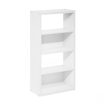 Viola 4-Tier Open Shelf Bookcase, Bookshelf, White
