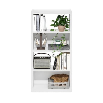Viola 4-Tier Open Shelf Bookcase, Bookshelf, White