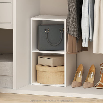 Reed 2-Tier Open Shelf Multipurpose Closet & Clothing Storage, Storage Organizer