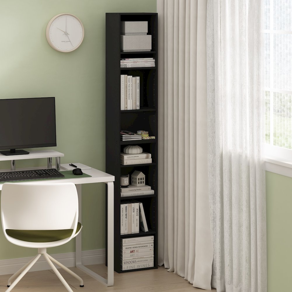 Pasir 8-Tier Open Shelf Bookcase, Blackwood