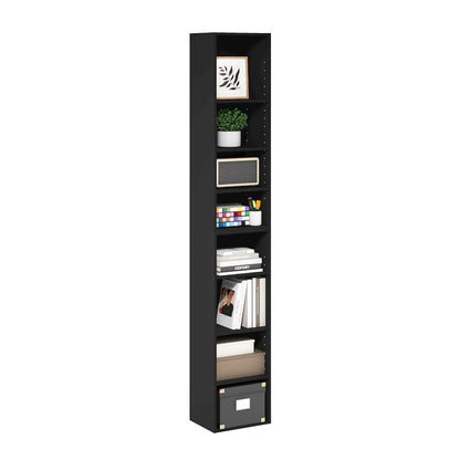 Pasir 8-Tier Open Shelf Bookcase, Blackwood