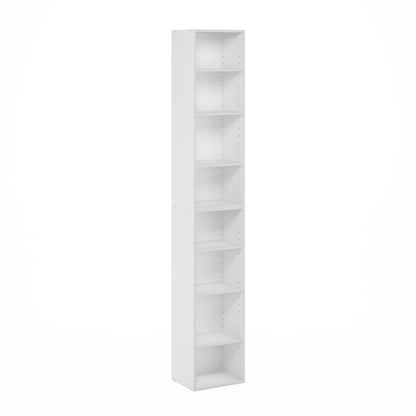 Pasir 8-Tier Open Shelf Bookcase, White