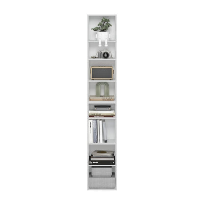 Pasir 8-Tier Open Shelf Bookcase, White