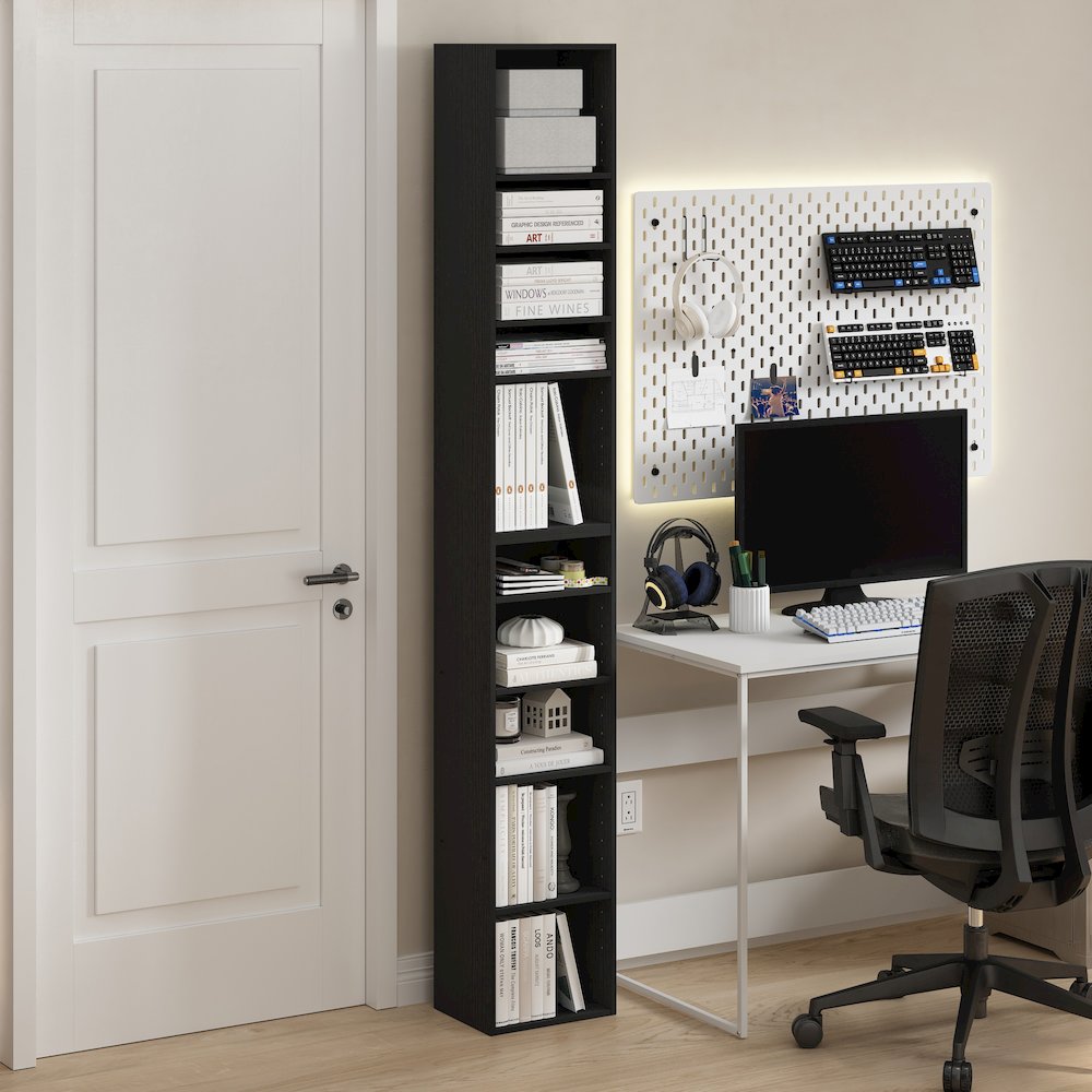 Pasir 10-Tier Open Shelf Bookcase, Blackwood