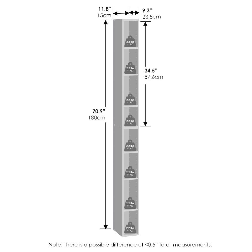 8-Tier Closet Organizers and Storage, Adjustable Open Shelf, Storage Organizer