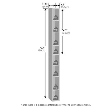 8-Tier Closet Organizers and Storage, Adjustable Open Shelf, Storage Organizer
