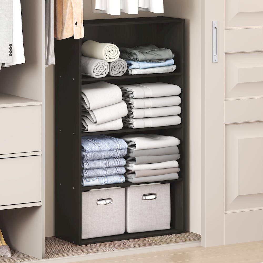 4-Tier Closet Organizer, Open Shelf Closet Storage