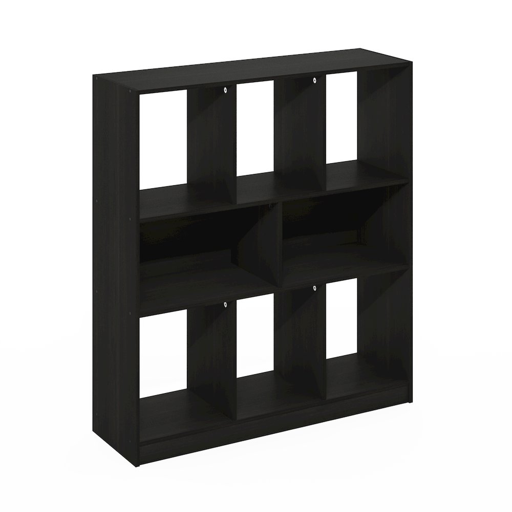 8-Cube Horizontal Bookcase, Bookshelf, Storage Organizer, 35 Width, Espresso
