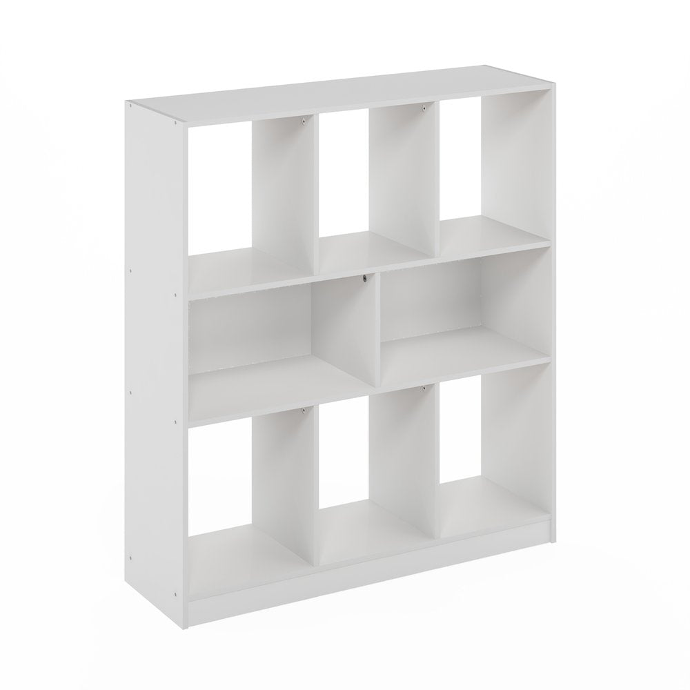Daly 8-Cube Horizontal Bookcase, Bookshelf, Storage Organizer, 35 Width, White