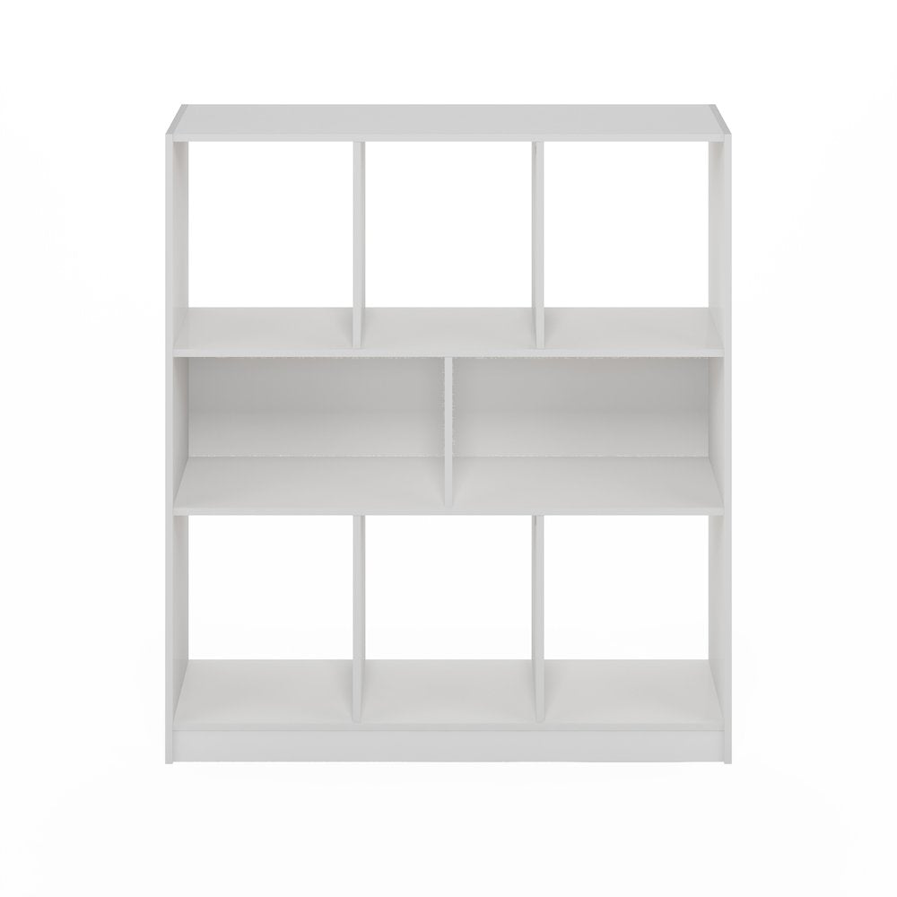 Daly 8-Cube Horizontal Bookcase, Bookshelf, Storage Organizer, 35 Width, White