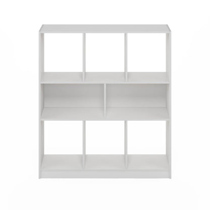 Daly 8-Cube Horizontal Bookcase, Bookshelf, Storage Organizer, 35 Width, White