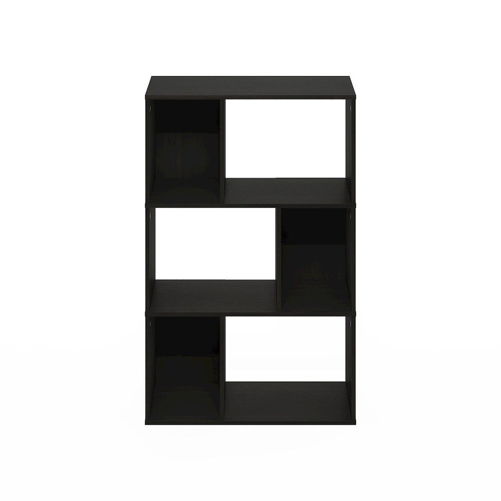 Daly 6-Cube Irregular Cubes Bookcase, Bookshelf, Storage Organizer, Espresso