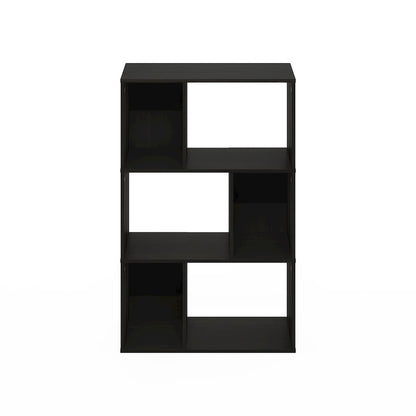 Daly 6-Cube Irregular Cubes Bookcase, Bookshelf, Storage Organizer, Espresso