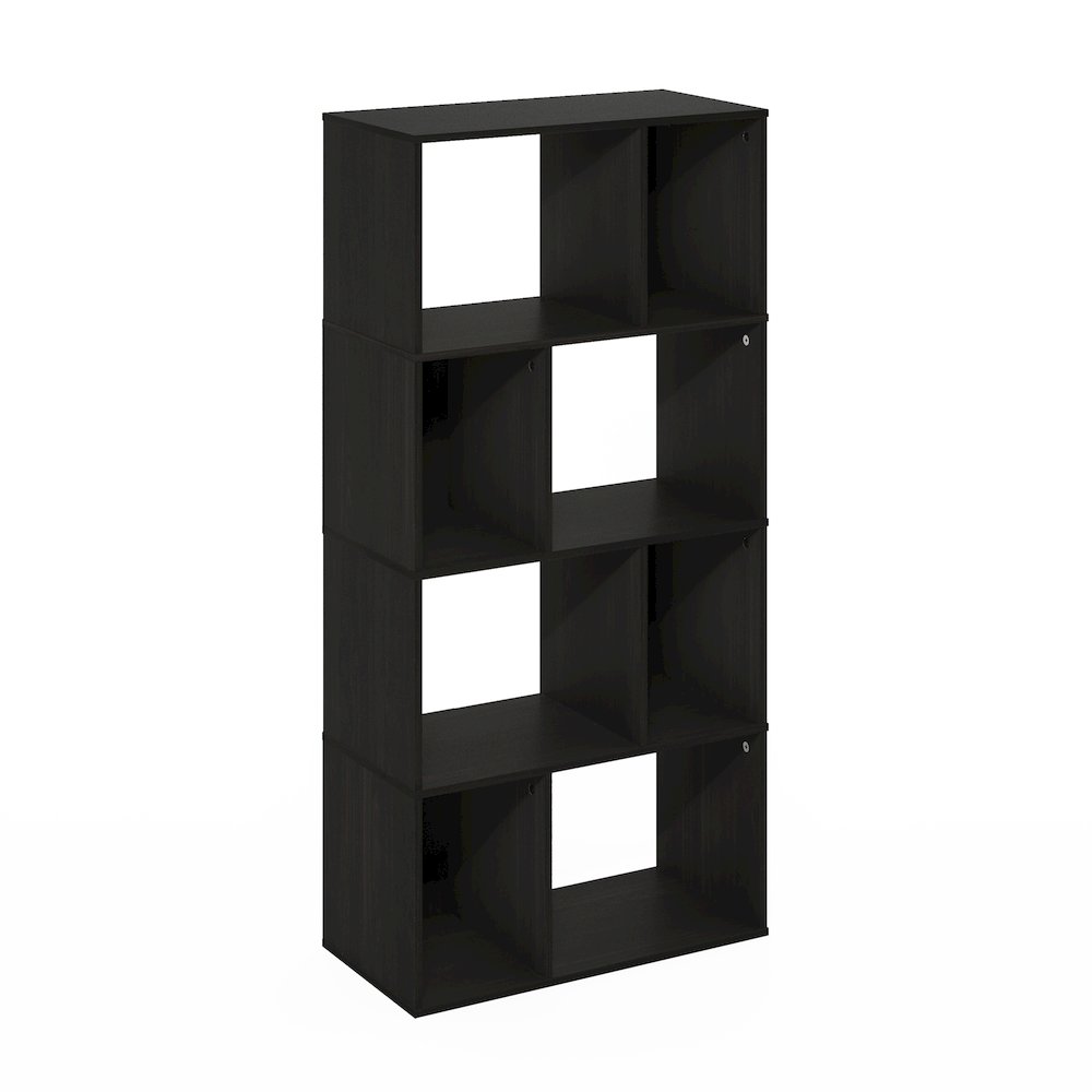 Daly 8-Cube Irregular Cubes Bookcase, Bookshelf, Storage Organizer, Espresso
