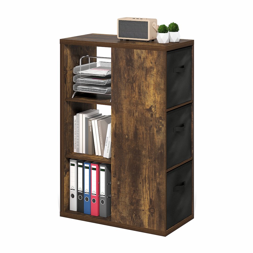 Viola 3-Tier Open Shelf Bookcase, Bookshelf, Storage Organizer,