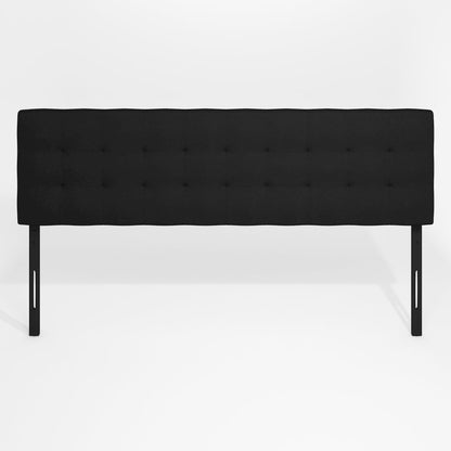 Roanne Tufted Headboard, Plain Black, King