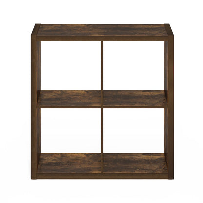 Cubicle Open Back Decorative Cube Storage Organizer, 4-Cube, Amber Pine