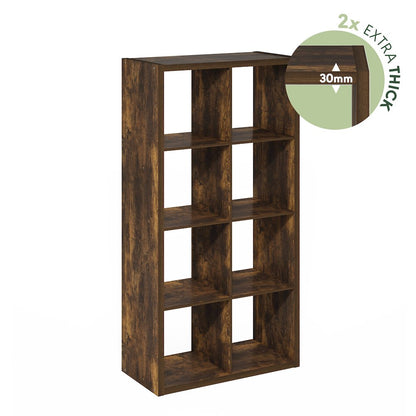Cubicle Open Back Decorative Cube Storage Organizer, 8-Cube, Amber Pine