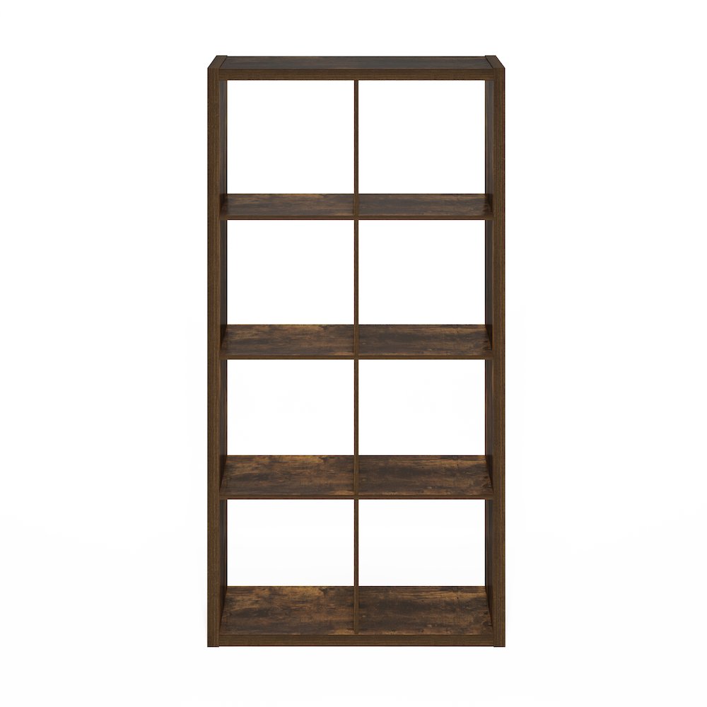 Cubicle Open Back Decorative Cube Storage Organizer, 8-Cube, Amber Pine