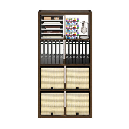 Cubicle Open Back Decorative Cube Storage Organizer, 8-Cube, Amber Pine