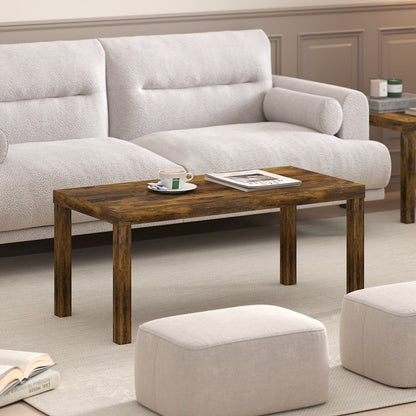 Classic Simple Coffee Table for Living Room, Amber Pine